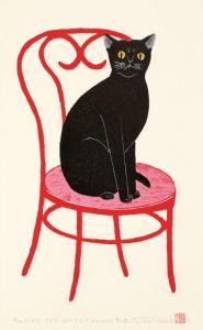TADASHIGE Nishida 1943-1900,Black Cat,2023,Artmark RO 2024-04-10
