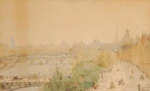 TAELEMANS Jean François 1851-1931,Vue de Paris,1889,Brussels Art Auction BE 2021-10-26