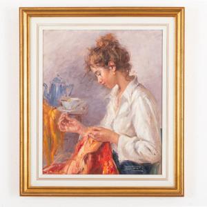 TAFURI Lucio 1941,La piccola ricamatrice,Wannenes Art Auctions IT 2023-09-25