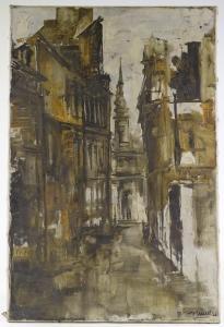 TAGGART F.David 1900-1900,street scene,1962,Burstow and Hewett GB 2019-05-22