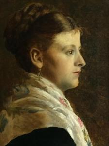 TAGGART George Henry 1865-1924,Portrait of a lady, head and shoulders wearing,Halls GB 2018-03-21