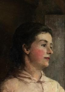 TAGGART George Henry 1865-1924,Portrait of a lady wearing a pale shirt,Halls GB 2018-03-21