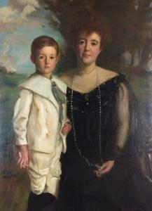 TAGGART George Henry 1865-1924,Portrait of mother and child,1905,Halls GB 2018-03-21