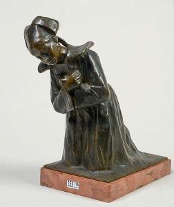TAGLANG Hugo 1874,Jeune fouesnantaise en prière,VanDerKindere BE 2019-12-10