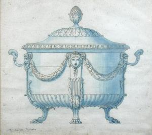 TAGLIAFICO Andrea 1729-1812,Study of an urn,Cheffins GB 2014-09-18