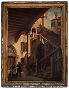 TAGLIAPIETRA TRANQUILLO,Cortile di  Palazzo da  Mula in  Venezia,Casa d'Aste Santa Giulia 2024-01-13