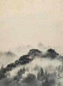 TAGORE Gaganendranath 1867-1938,Untitled (Himalayan Landscape),Christie's GB 2015-12-15