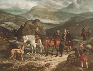 TAIT Arthur Fitzwilliam,A Hunting Party in the Scottish Highlands,1848,Christie's 2004-11-29