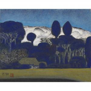 TAKAYAMA Tatsuo 1912,MOUNTAIN IN EARLY SPRING,New Art Est-Ouest Auctions JP 2023-03-04