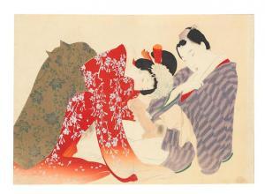 TAKEUCHI Keishu 1861-1943,A folding album of 12 middle-size shunga prints, k,1897,Bonhams 2021-05-13