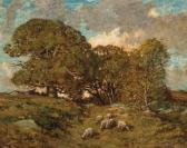TALCOTT Allen Butler 1867-1908,Landscape with Sheep Grazing,1901,Shannon's US 2016-04-28