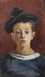 TALLONE Cesare,Ritratto di fanciullo vestito alla marinara,Capitolium Art Casa d'Aste 2023-12-13