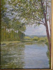 TALMA 1900-1900,Paysage à la riviere.,SVV Cuvreau Expertises Encheres FR 2011-03-13