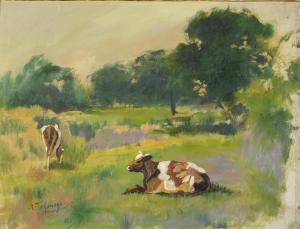 TALMAGE Algernon 1871-1939,Cows grazing,19th/20th century,Eastbourne GB 2020-11-27