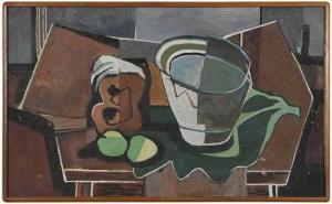 TAM RUBEN 1916-1991,Still Life, abstract composition,1956,Brunk Auctions US 2020-02-08