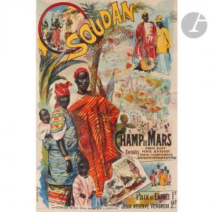 TAMAGNO Francisco 1851-1933,Soudan, villages noirs, 300 indigènes - Champs de ,Ader FR 2024-03-29
