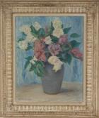 TAMAR Julius Thomas 1900-1900,Still life floral arrangement in stonewa,Alderfer Auction & Appraisal 2006-03-08
