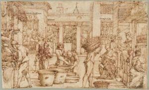 TAMBURINI Giovanni Maria 1600-1660,Marketplace of a town (Bologna?) with the depicti,Galerie Koller 2023-03-31