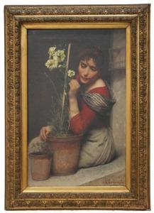 TAMBURINI Y DALMAU Jose Maria 1856-1932,YOUNG GIRL,Subarna ES 2020-07-09