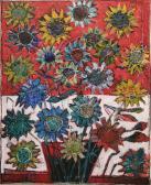 TAMIR Moshe 1924-2004,Flowers,2001,Matsa IL 2020-03-25