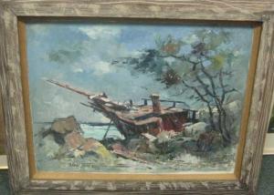 TAMME Heinar,Ship wreckage on a coast,1962,Ivey-Selkirk Auctioneers US 2009-05-16
