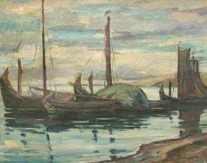 TAMMER Josef Eduard 1883-1959,Fischerboote am Ufer,Auktionshaus Quentin DE 2007-10-27