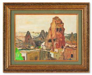 TANDOGAN Nihat 1930-2011,View of Cappadocia,1930,Alif Art TR 2017-05-13