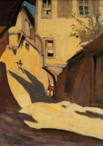 TANEV Nikola 1890-1962,A sunlit alley,1928,Venduehuis NL 2023-05-24
