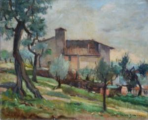 TANFANI Desiderio 1897-1977,Cascinale toscano,Galleria Pananti Casa d'Aste IT 2023-07-18