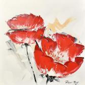 TANG peter 1900-1900,a study of red flowers,20th Century,John Nicholson GB 2024-01-24