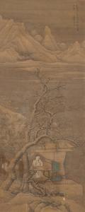 TANG YIN 1470-1523,Scholar in a Snow Landscape,Bonhams GB 2023-09-19