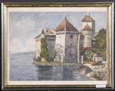 TANGUY Eugène 1830-1899,Chateau Chillon.,Galerie Koller CH 2007-09-17
