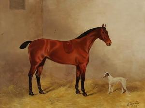 TANNARD J.C 1800-1900,Brown Bay in a Stable,1898,Weschler's US 2015-12-04