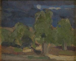 Tanner Henry Osawa 1859-1937,Countryside Around Nice, France,1920,Swann Galleries US 2014-10-09