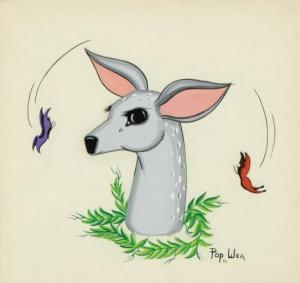 TANNER LORI 1966,Untitled (Deer),1963,Santa Fe Art Auction US 2022-02-05