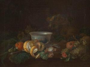 TANNER RUDOLF 1781-1853,STILL LIFE WITH FRUIT, PORCELAIN CUP AND A TAZZ,Hargesheimer Kunstauktionen 2020-09-12