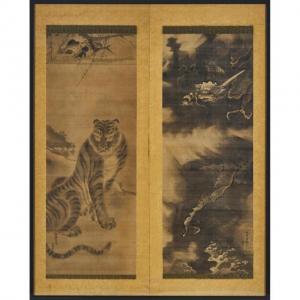 TANSHIN Kano 1653-1718,Dragon and Tiger,Waddington's CA 2021-12-02