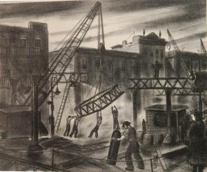 TANZER Julius 1905-1963,Removal of The 2nd Avenue El,c.1942,Rachel Davis US 2016-03-19