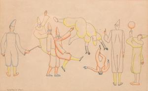 TAPIÉ Michel 1909-1987,Circus figures performing,1931,Garth's US 2023-07-30