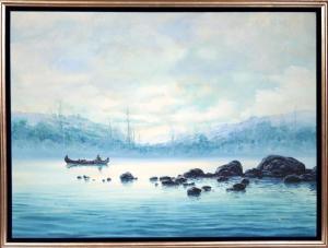 TARALLO Jorge Andres 1951,Canoe on Blue Lake,1979,Ro Gallery US 2023-07-27