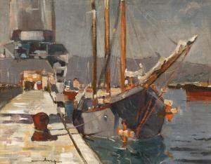 TARALUNGA Ion 1928-1999,In the harbor,Artmark RO 2024-01-31