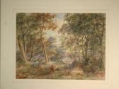tarby josiah,Woodland scene with two figures fishing in a stream,Rogers Jones & Co GB 2009-03-31