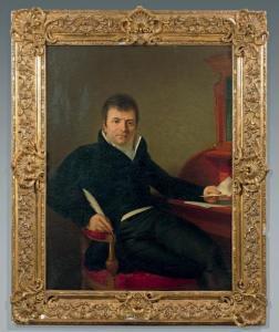 TARDIEU Jean Charles,Portrait d'homme à son bureau,1807,Baron Ribeyre & Associés 2015-07-01