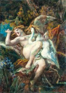 TARDOS KRENNE Viktor 1866-1927,Leda and the Swan,Nagyhazi galeria HU 2016-05-31