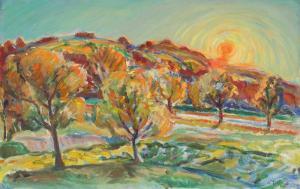 TARKOFF Nicolaj 1871-1930,Paysage enneigé avec arbres ensoleillés,1906-1908,Schuler CH 2017-12-13