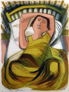 TARR James Cresser 1905-1996,Woman on a Bed,1960,Rogers Jones & Co GB 2020-12-05
