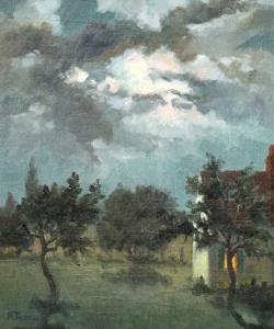 TASSOUL raymond 1887,Scene of a cottage under moonlight,John Nicholson GB 2021-04-21