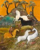 Tassudunque Sohail 1930,A rider rounding up horses,Sotheby's GB 2007-10-25