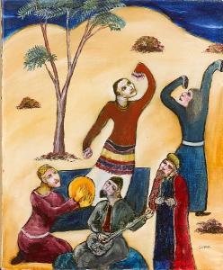 Tassudunque Sohail 1930,Dancers and Musicians,Bonhams GB 2010-10-11