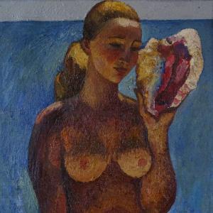 TATARENKO Alexandre 1925,girl with a conch shell,1968,Burstow and Hewett GB 2019-08-21